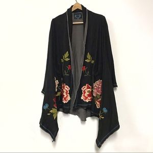Biya Johnny Was Long Open Embroidered Cardigan S